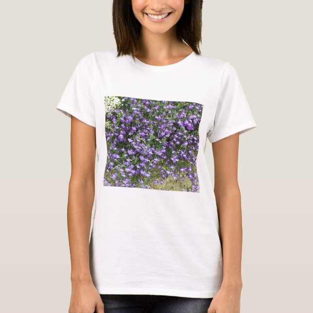 Purple Spring Flowers  T-Shirt (Front)