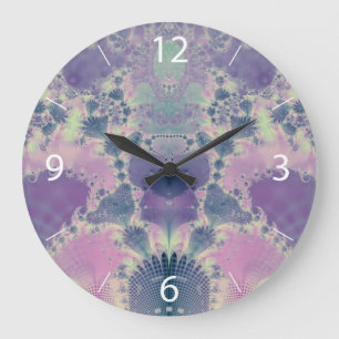 Purple Spring Large Clock