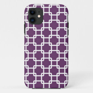 Purple Square Link Pattern iPhone 5 Case