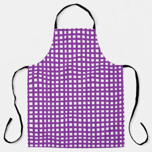Purple square mesh grid apron