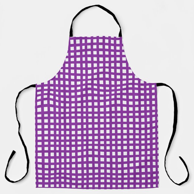 Purple square mesh grid  apron (Front)