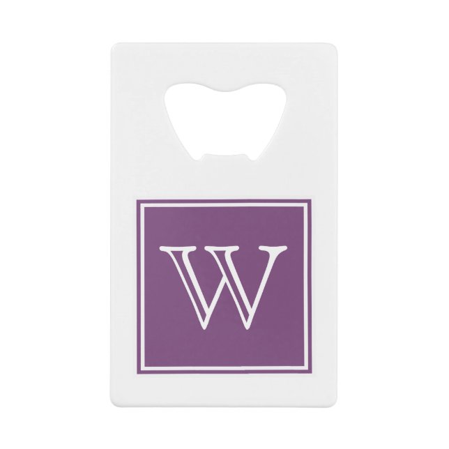 Purple Square Monogram Bottle Opener (Front)