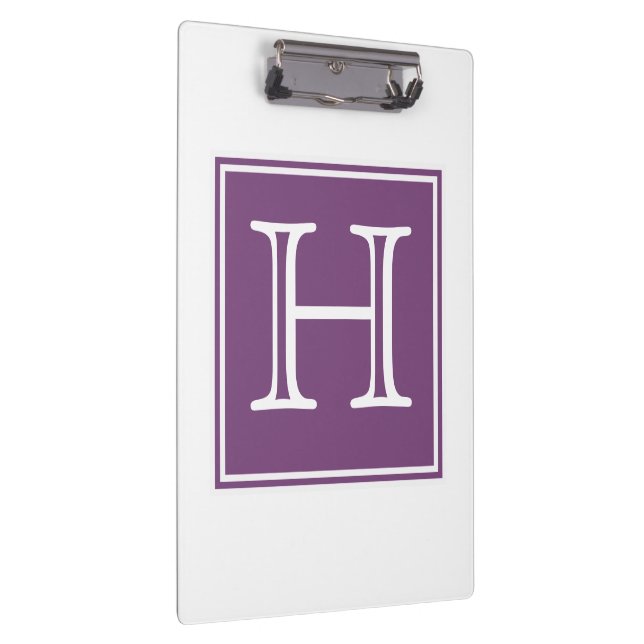 Purple Square Monogram Clipboard (Right)