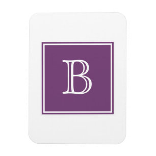 Purple Square Monogram Flexi Magnet