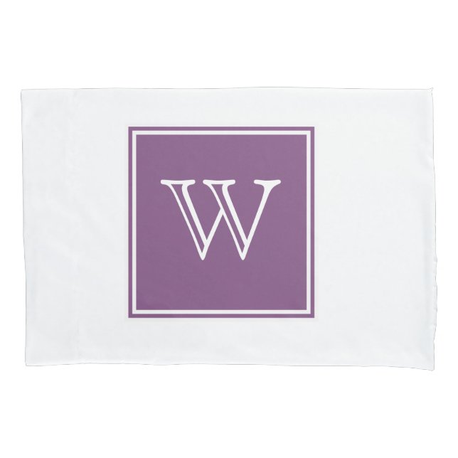 Purple Square Monogram Pillowcase (Front)