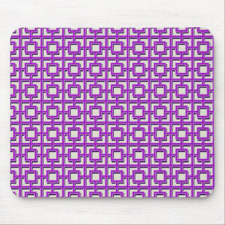 Purple Square Pattern Mouse Mat