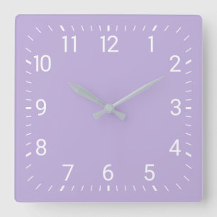 Purple Square Wall Clock