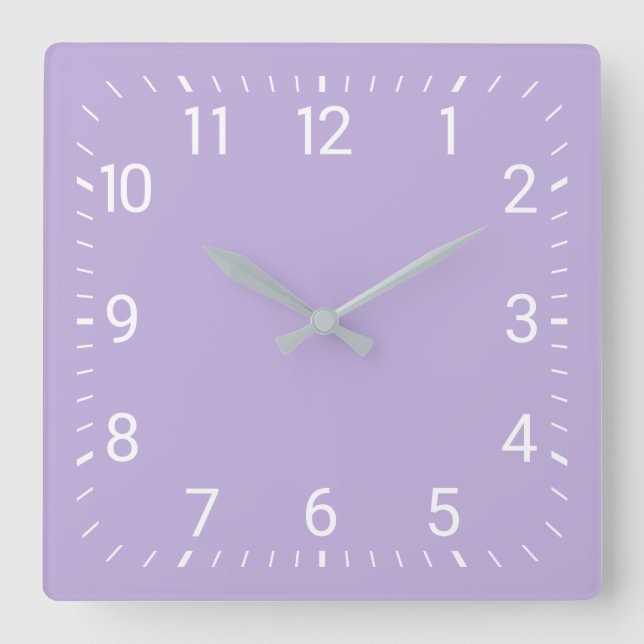 Purple Square Wall Clock (Front)