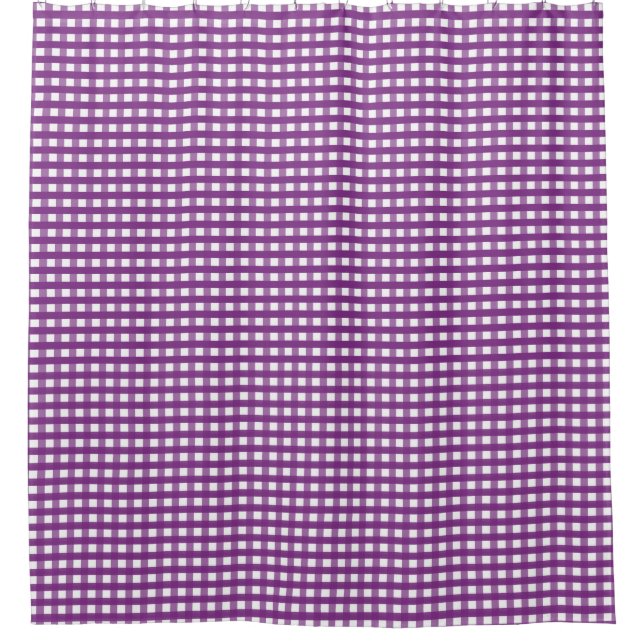 Purple Squares Shower Curtain (Front)