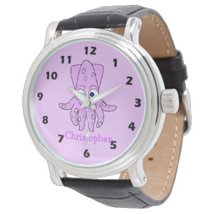 Purple Squid Design Watch