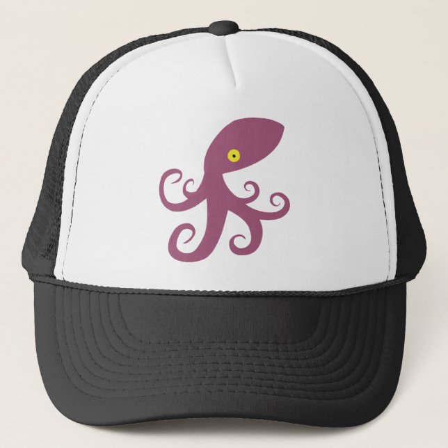 Purple Squid Trucker Hat (Front)