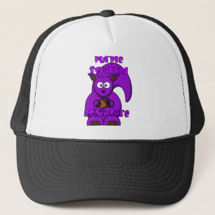 Purple Squirrel Don't Care Trucker Hat