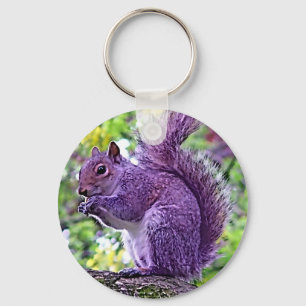 Purple Squirrel Key Ring