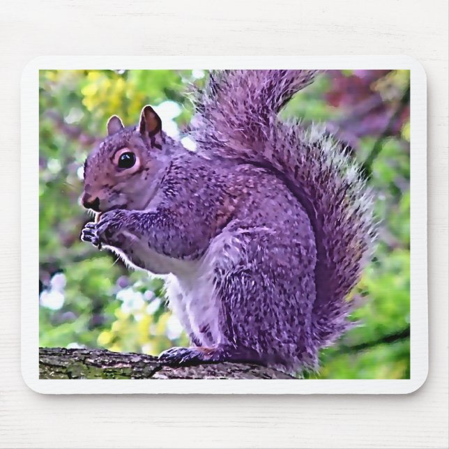 Purple Squirrel Mouse Mat (Front)