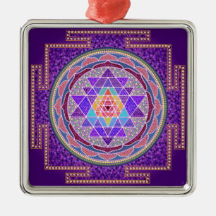 Purple Sri Yantra Ornament