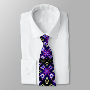 Purple Stain Glass Church-Goin'  Design Pattern Ne Tie