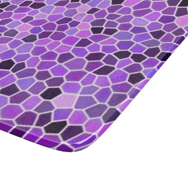 Purple stained glass cutting board (Corner)