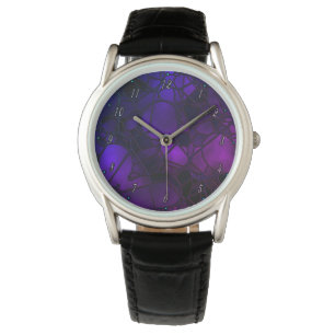 Purple Stained Glass Watch by Julie Everhart