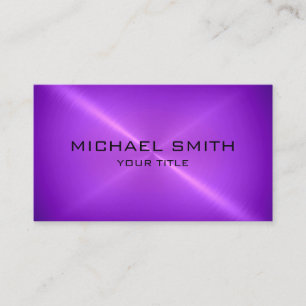 Purple Stainless Steel Metal Business Card