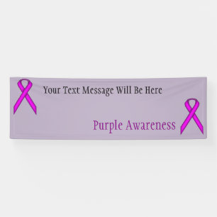 Purple Standard Ribbon Banner