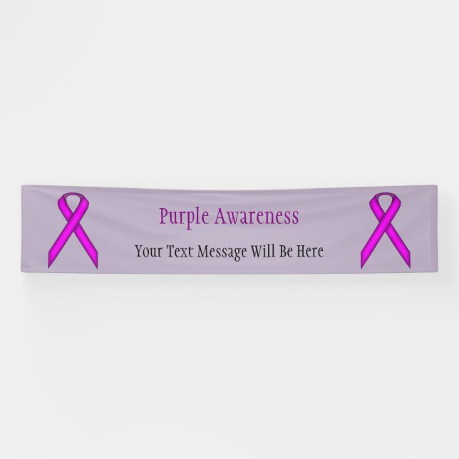 Purple Standard Ribbon by Kenneth Yoncich Banner (Horizontal)