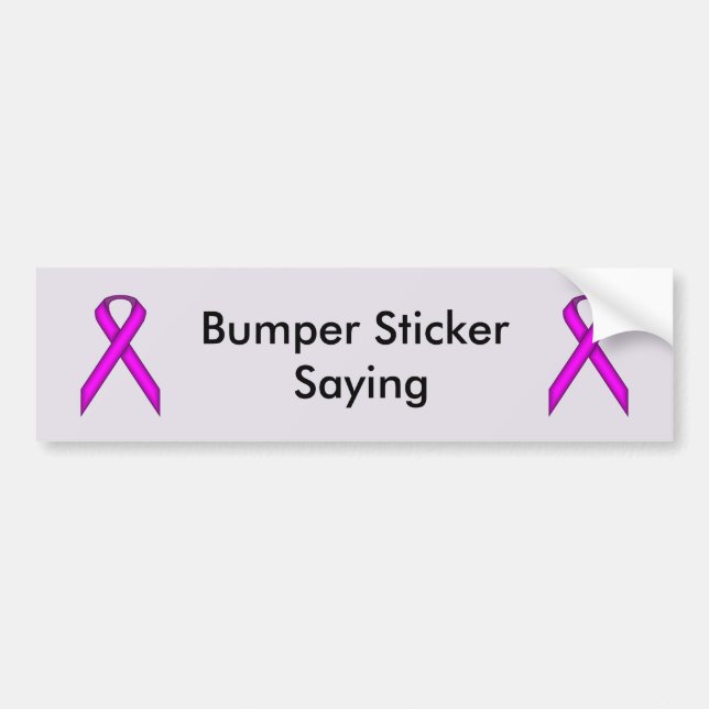 Purple Standard Ribbon by Kenneth Yoncich Bumper Sticker (Front)