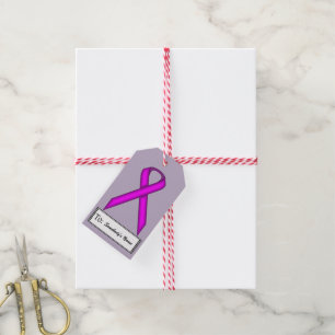 Purple Standard Ribbon by Kenneth Yoncich Gift Tags