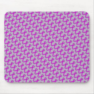 Purple Standard Ribbon by Kenneth Yoncich Mouse Mat