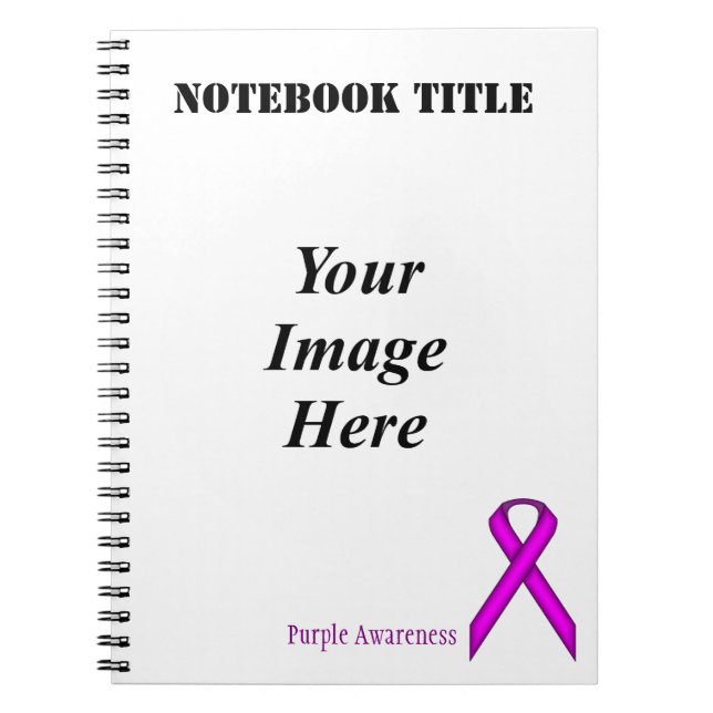 Purple Standard Ribbon by Kenneth Yoncich Notebook (Front)