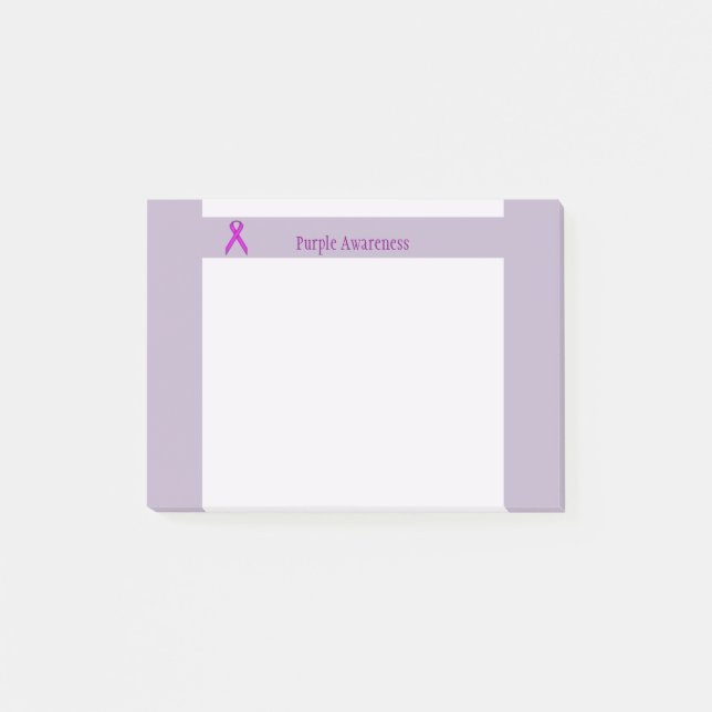 Purple Standard Ribbon by Kenneth Yoncich Post-it Notes (Front)