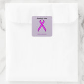 Purple Standard Ribbon by Kenneth Yoncich Square Sticker (Bag)