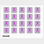 Purple Standard Ribbon by Kenneth Yoncich Square Sticker (Sheet)
