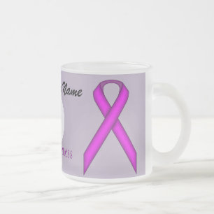 Purple Standard Ribbon Template by Kenneth Yoncich Frosted Glass Coffee Mug