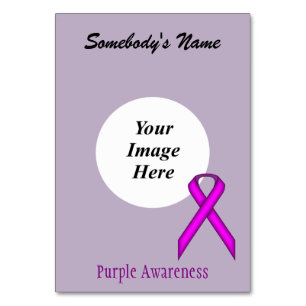 Purple Standard Ribbon Template by Kenneth Yoncich Table Number