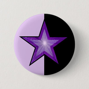 Purple Star button pale purple black