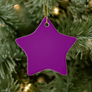 Purple Star Ceramic Ornament