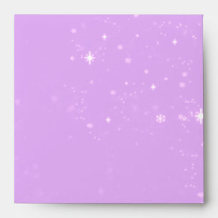 Purple Star Dust Square Invitation Envelope