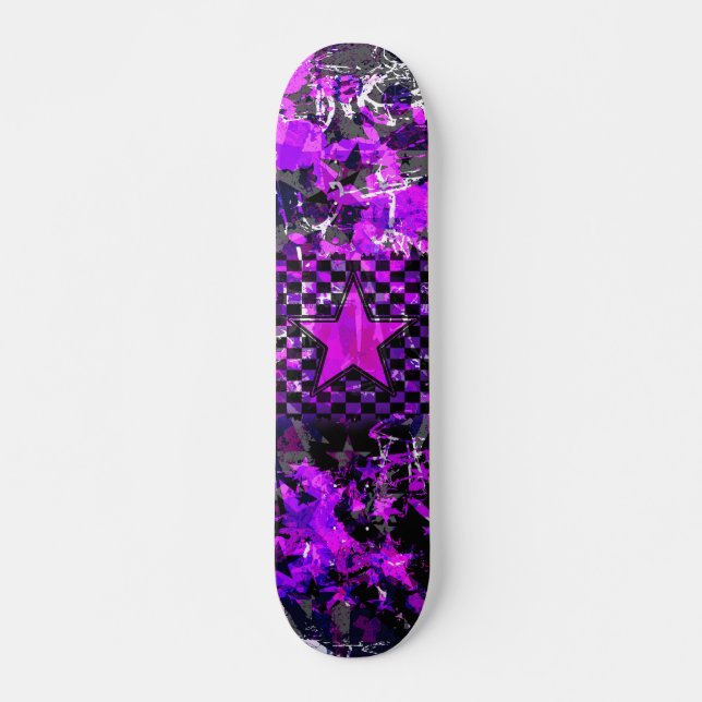 Purple Star Explosion Skateboard (Front)