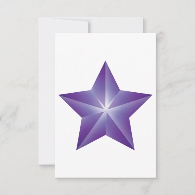 Purple Star Invitations (Front)