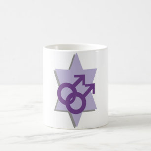 Purple Star Jewish Gay Male Mug