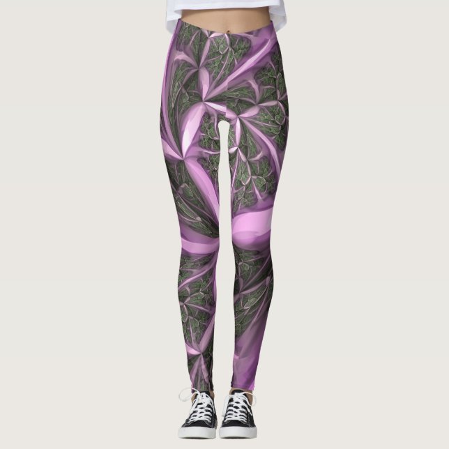 Purple Star Leggings (Front)