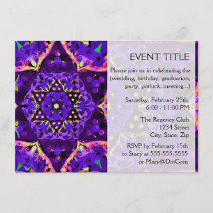 Purple Star Mandala Invitation