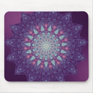 Purple Star Mandala Mouse Mat