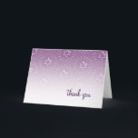 Purple Star of the David Damask Thank You<br><div class="desc">Bar Mitzvah and Bat Mitzvah invitation sets designed by Umua. Printed and shipped by Zazzle or its partners.</div>