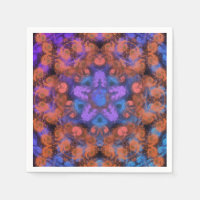Purple Star Orange Swirl Trip Abstract Glow Party