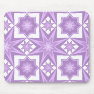 Purple Star Quilt Pattern Mouse Mat