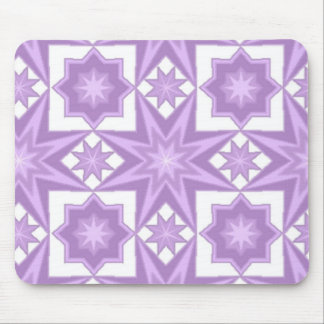 Purple Star Quilt Pattern Mouse Mat
