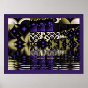 Purple Star Reflections Poster