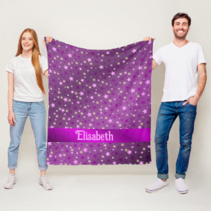 purple star, shape, shiny, design, graphic, best, fleece blanket