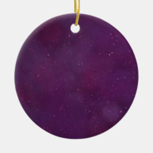 Purple star sky ceramic tree decoration